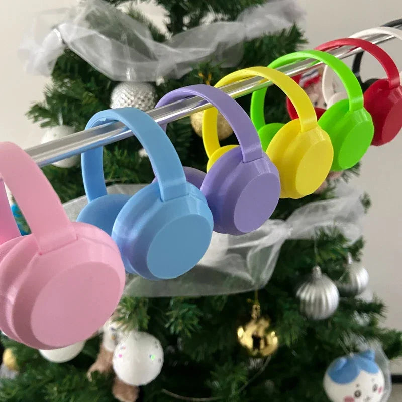 Labubu Accessories:17cm Labubu Fashion Earphone Accessories 10cm Cotton Doll Earphones Macaron Color Doll Earphones