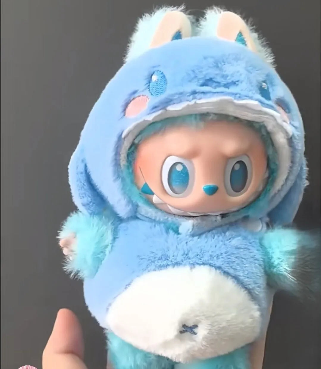For 15cm cute mini labubu clothes Kawaii Cartoon Bib Pants With matching shoes Labubu Accessories