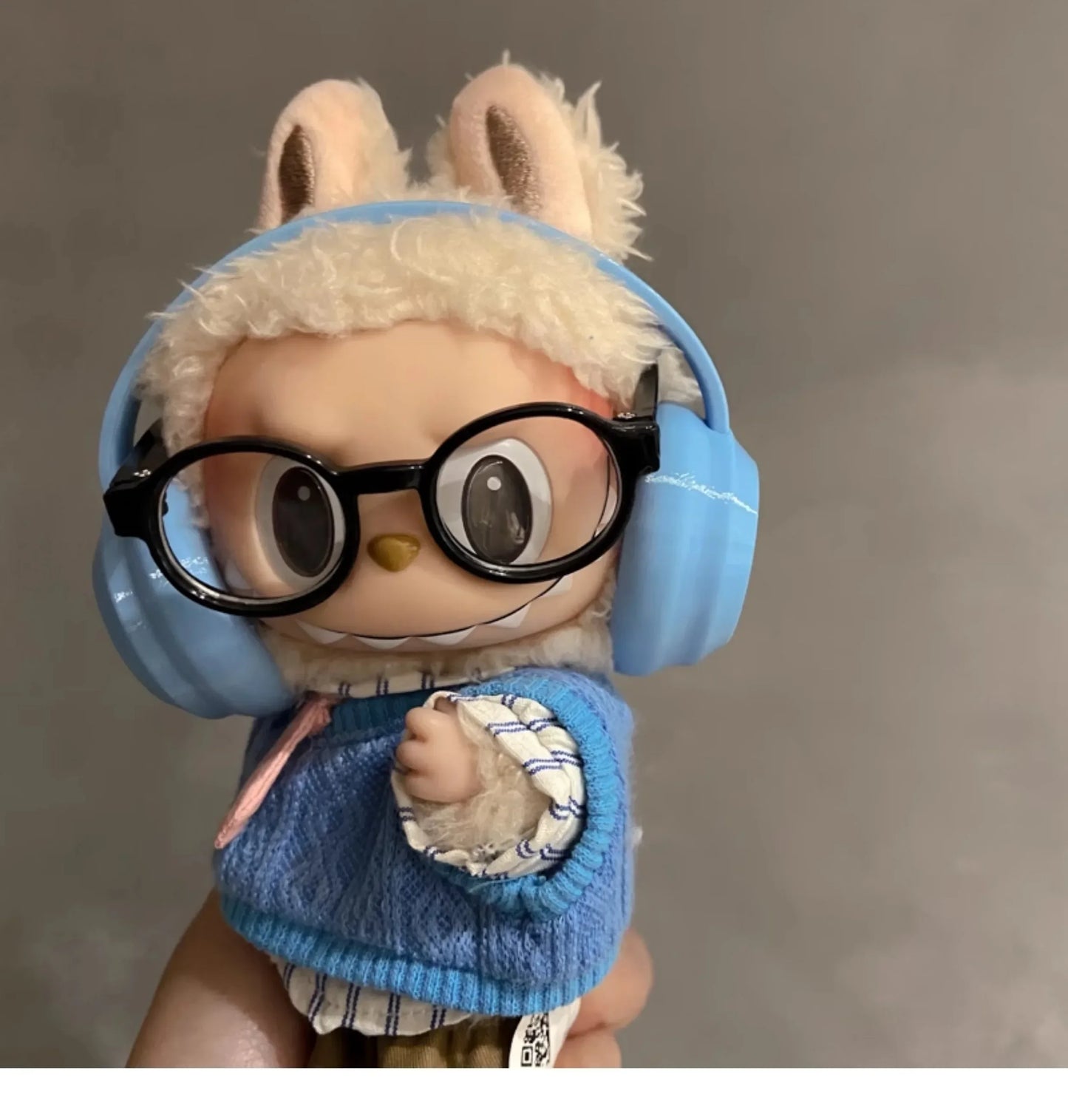 Labubu Accessories：17cm Labubu Fashion Earphone Accessories 10cm Cotton Doll Earphones Macaron Color Doll Earphones